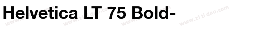 Helvetica LT 75 Bold字体转换